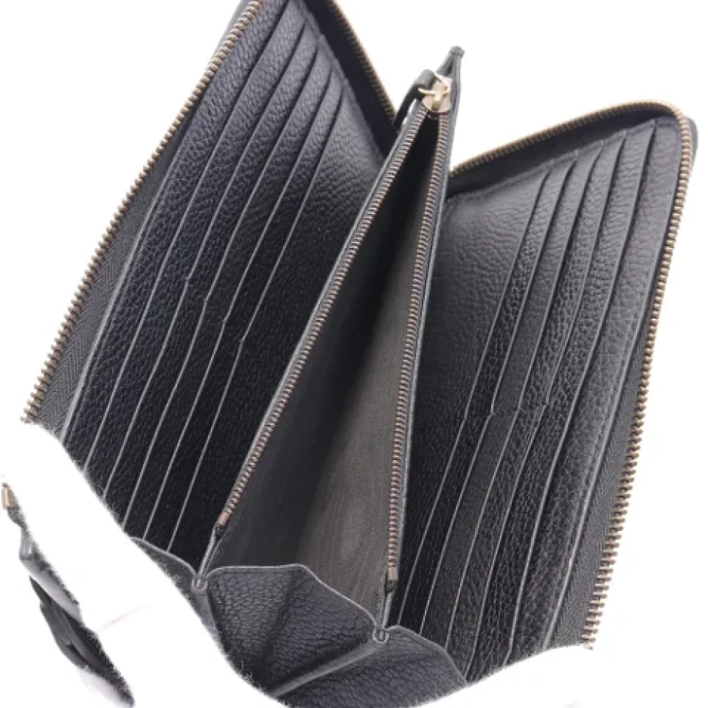 Gucci Vintage Pre-owned Leather wallets Black Dames