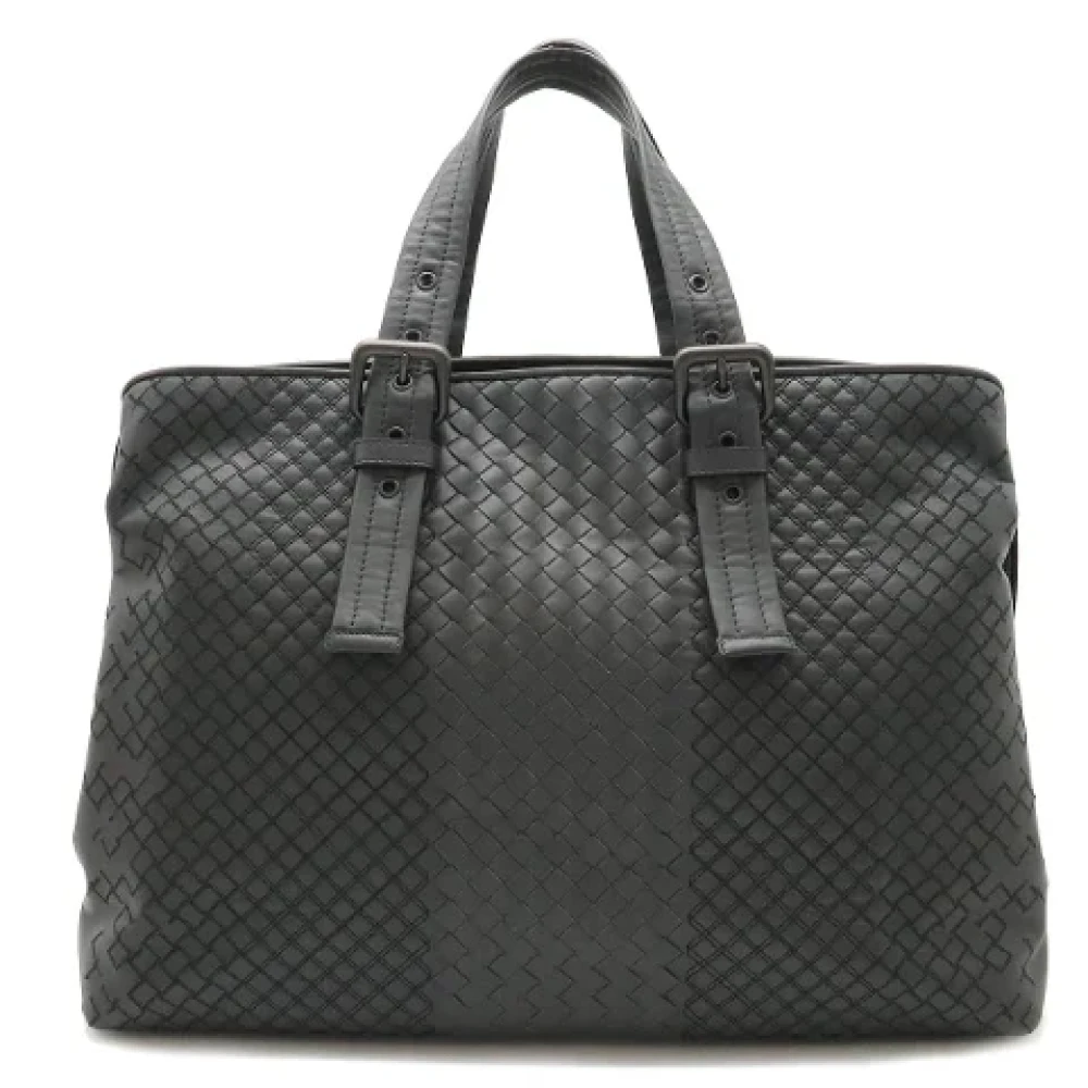 Bottega Veneta Vintage Pre-owned Leather handbags Gray Dames