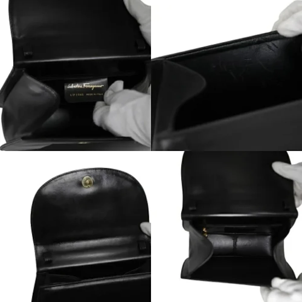 Salvatore Ferragamo Pre-owned Leather handbags Black Dames