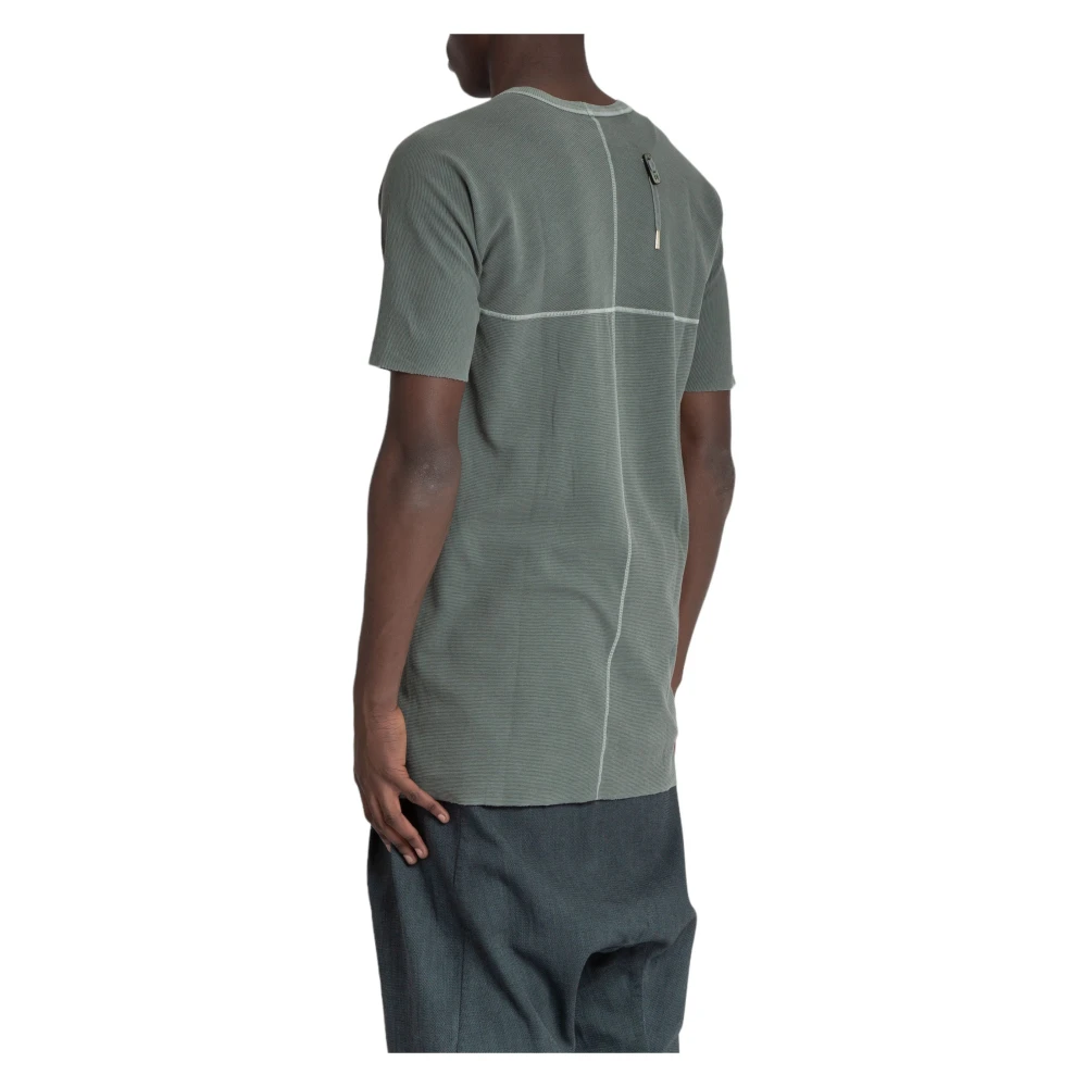 Boris Bidjan Saberi Gestructureerde Oversized Tee in Alga Green Heren