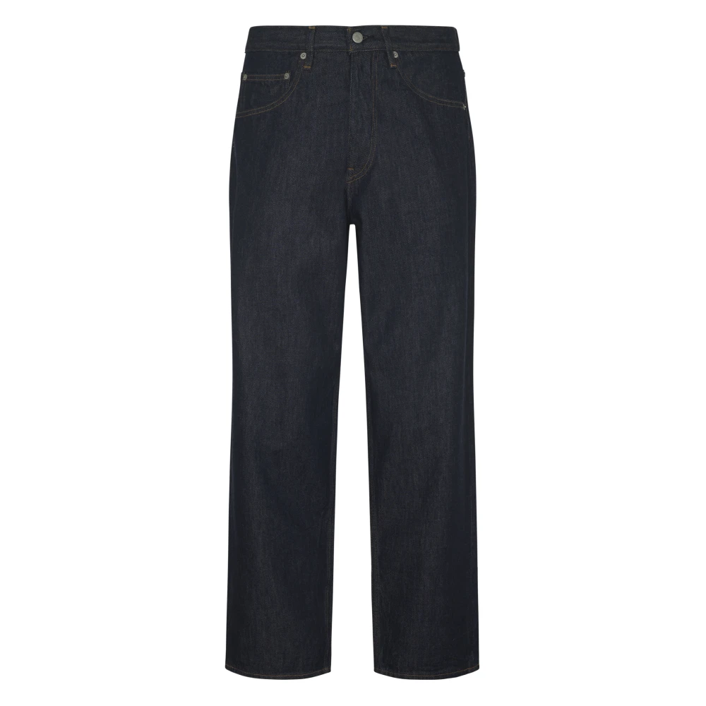 Auralee Wijde Denim Broek Hard Twist Stijl Black Heren