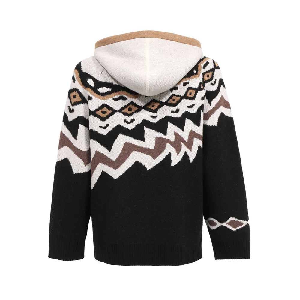 Neil Barrett Jacquard Motief Wol Vest Multicolor Heren