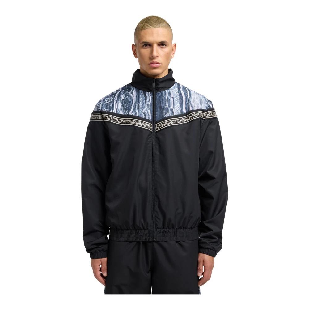 carlo colucci Sportief Tracksuit Set met Wafelstructuur Black Heren