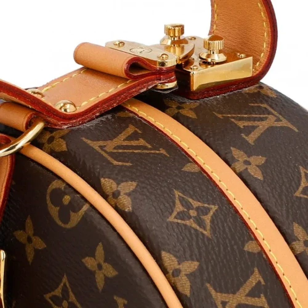 Louis Vuitton Vintage Tweedehands Bruin Canvas Louis Vuitton Hoedendoos Brown Dames