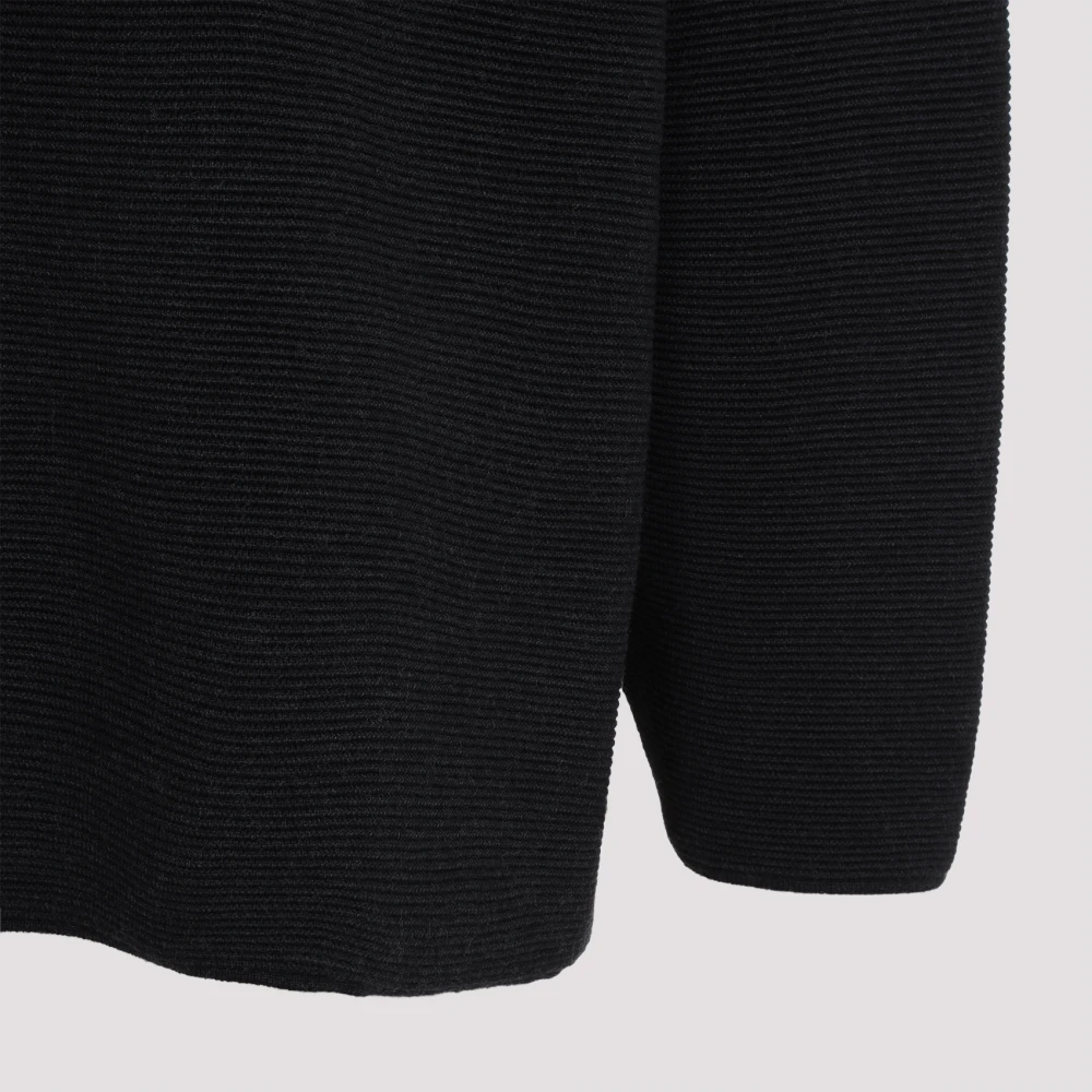 Fear Of God Zwarte Ottoman Straight Neck Sweater Black Heren