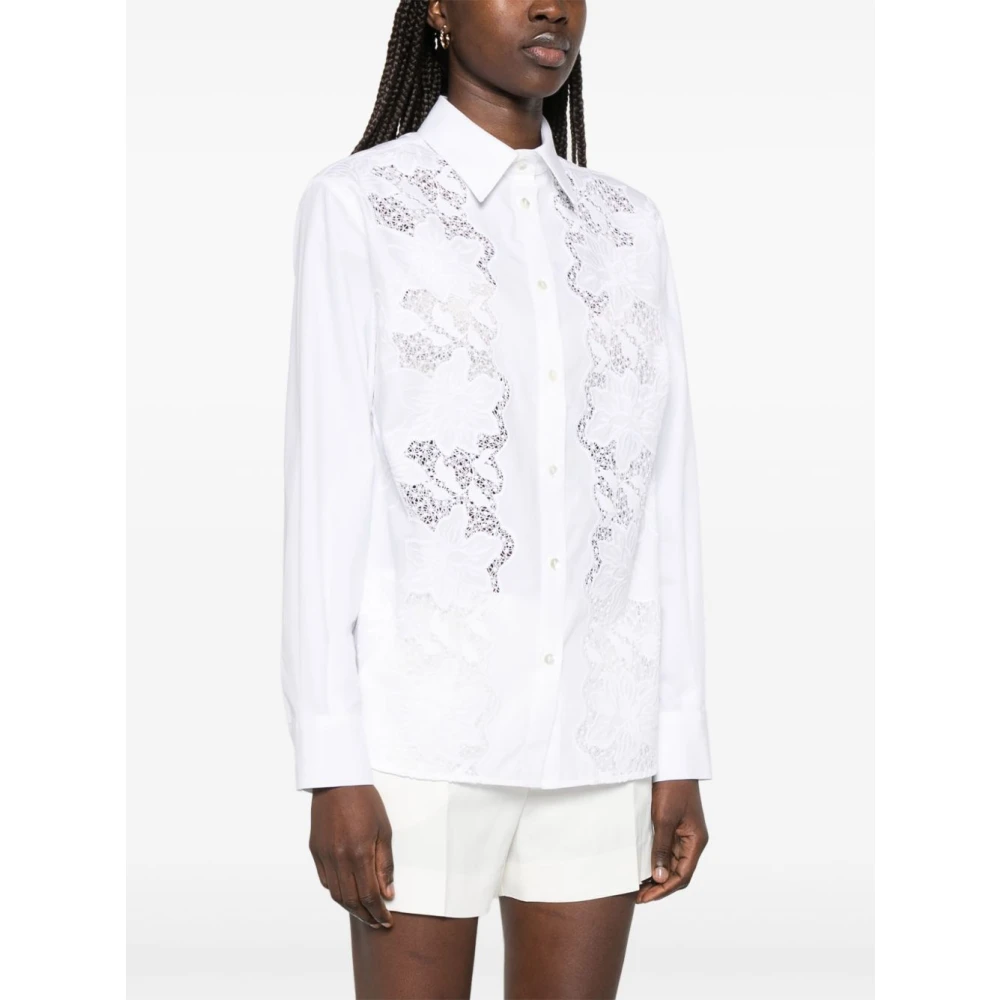 P.a.r.o.s.h. Witte Katoenen Klassieke Kraag Shirt White Dames