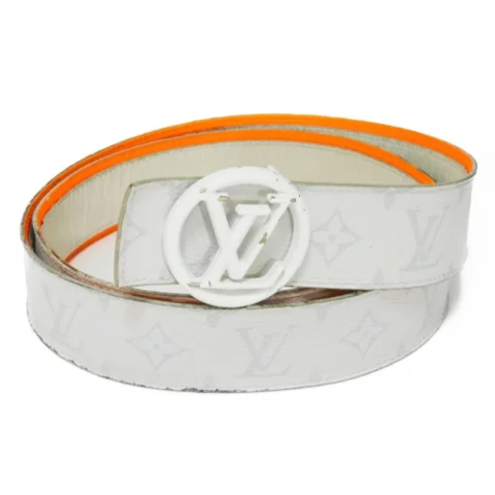 Louis Vuitton Vintage Pre-owned Leather belts White Heren