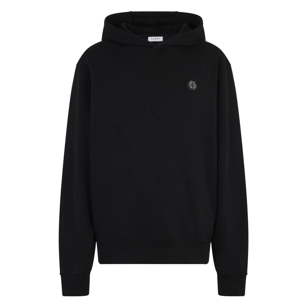 Philipp Plein Men's Black Hoodies, L, Fleece Hoodie Basic