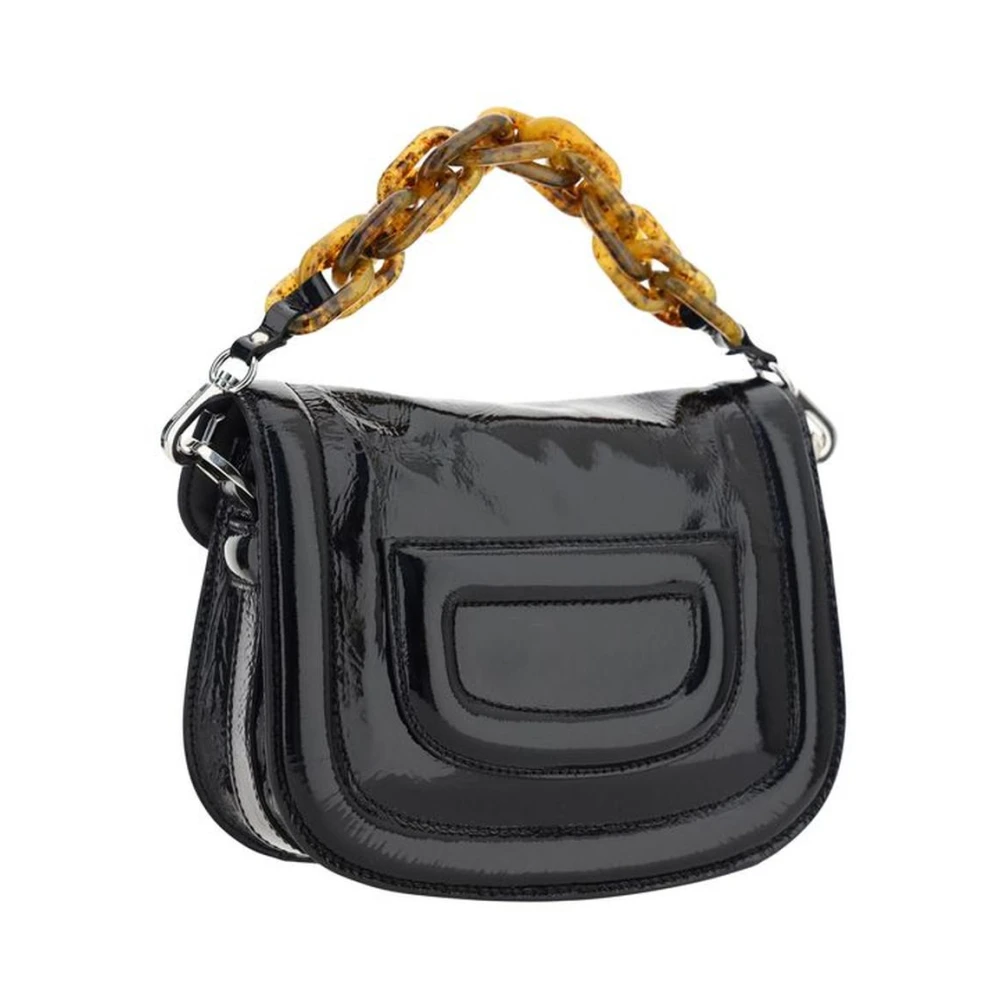 Pierre Hardy Leren Schoudertas met Kettingriem Black Dames