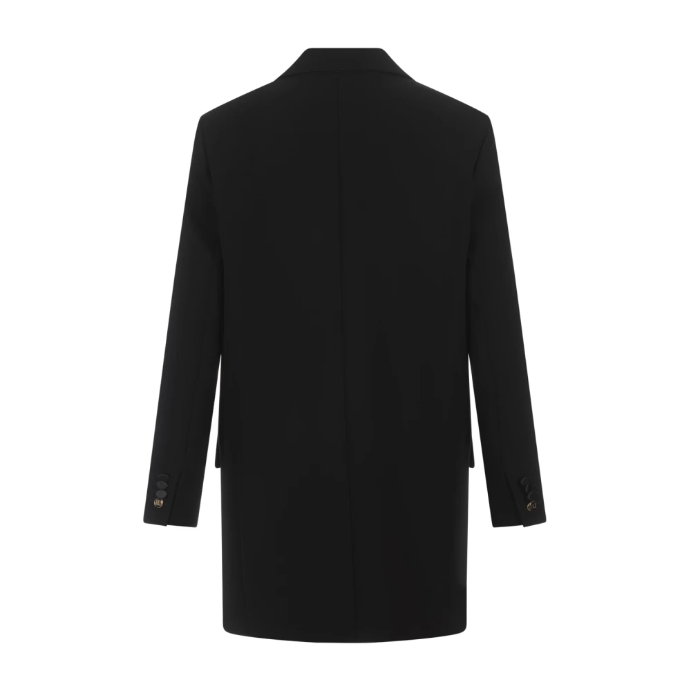 Max Mara Zwarte Oversized Smoking Jas Black Dames