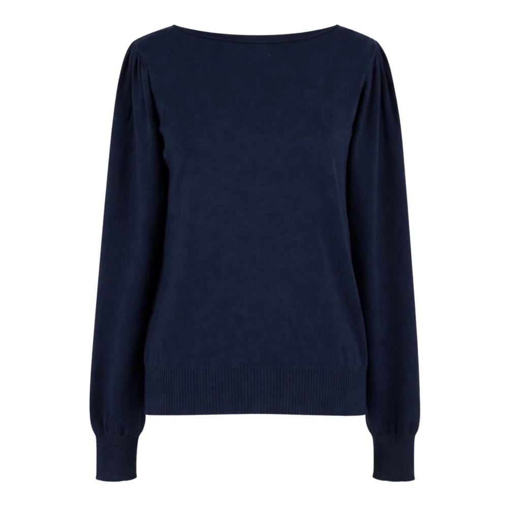 Twinset Women's Blue Round-Neck Knitwear, L, Boat-Neck Jumper
