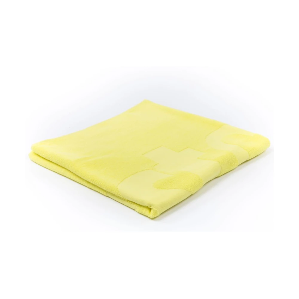 Just Cavalli Geel Katoenen Strandlaken Logo Yellow Unisex