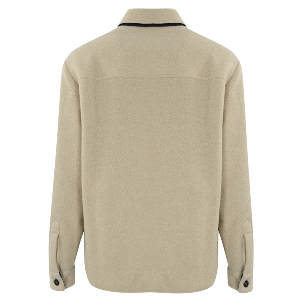 Fay Wollen Blend Ritsjas Beige Heren