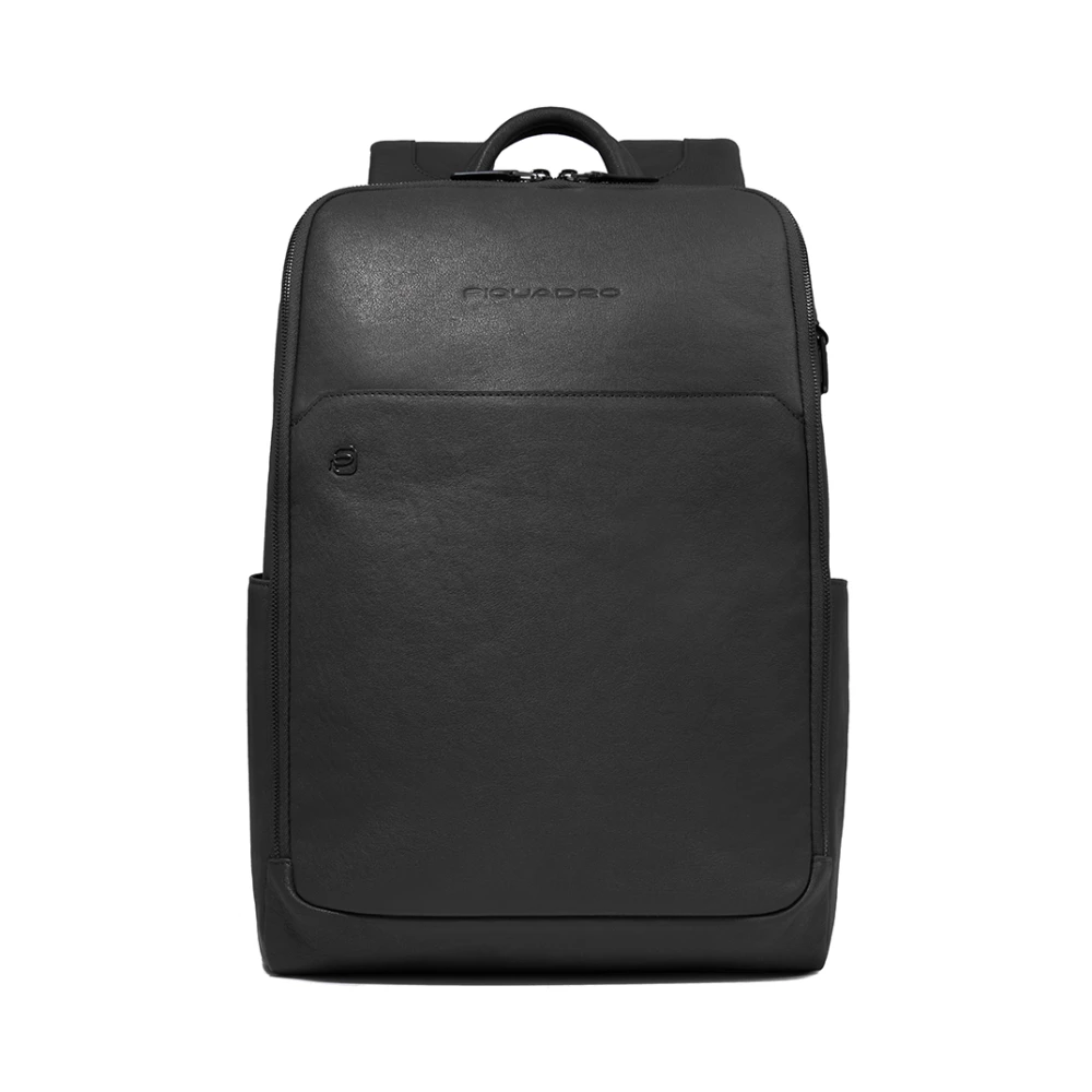 Piquadro Herren Schwarz Personalizable Laptop Backpack 14
