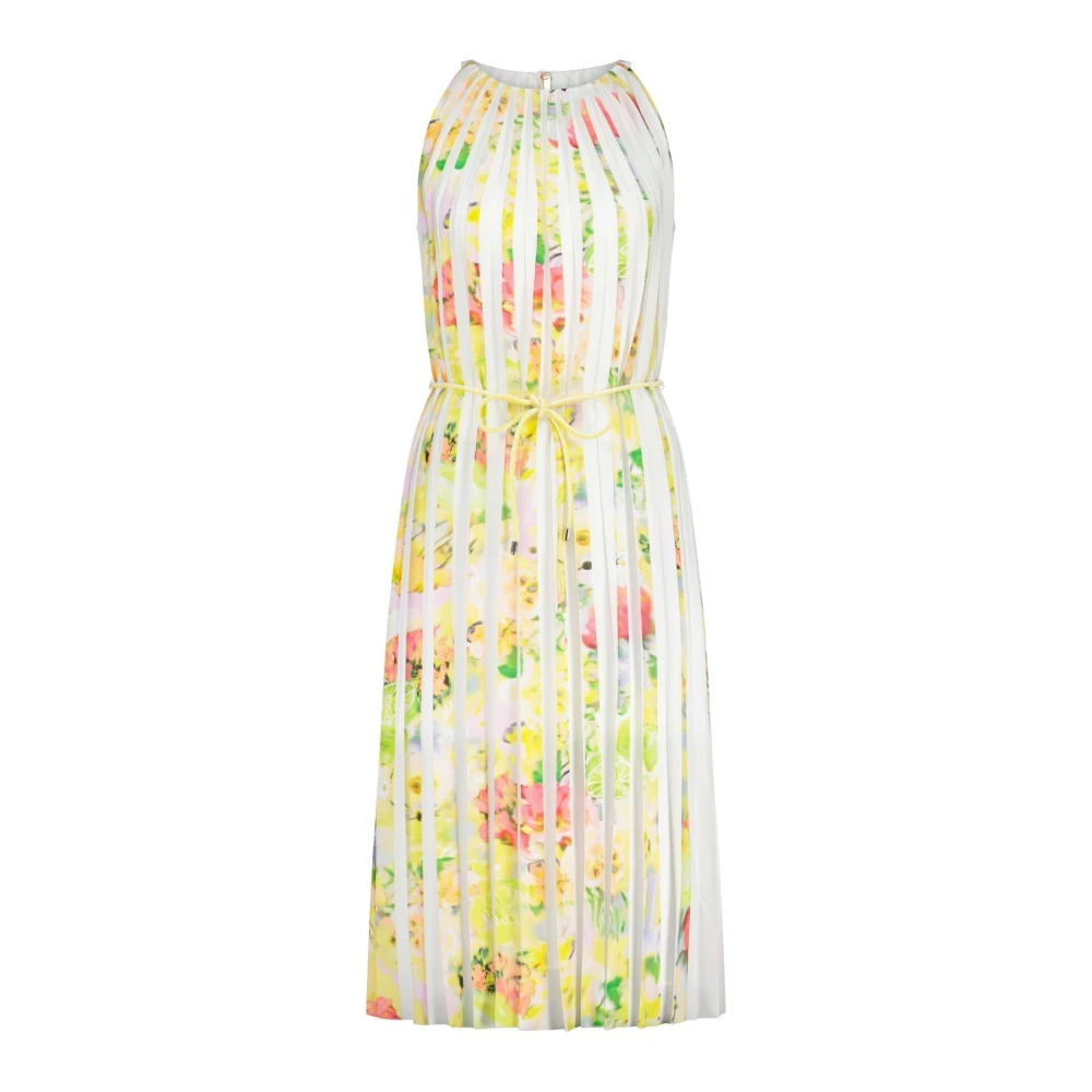 Marc Cain Midi Jurk met Print en Flowy Stof Multicolor Dames