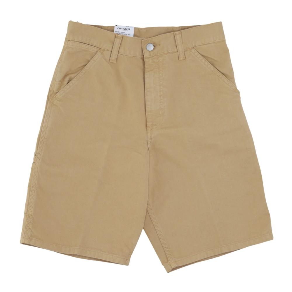 Carhartt WIP Bourbon Garment Dyed Single Knee Shorts Beige Heren