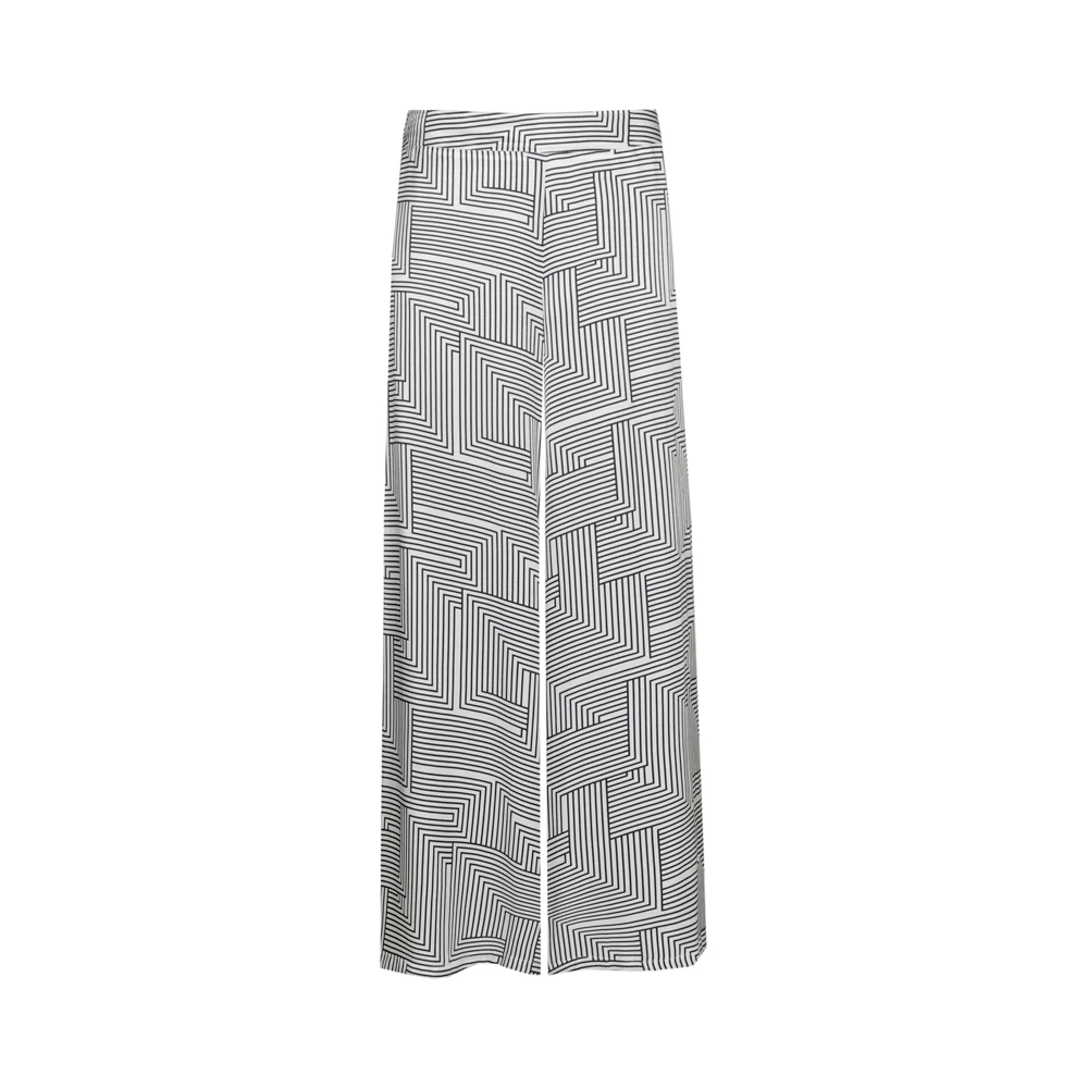 Marie Méro Wijde Broek met Geometrische Print Blue Dames