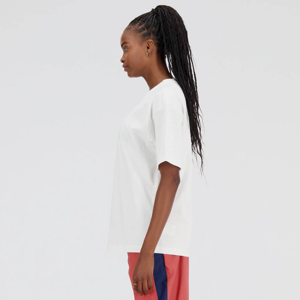 New Balance Athletics T-shirt voor mannen White Dames