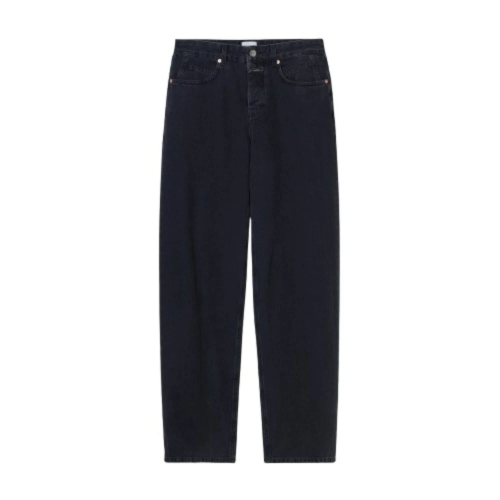 Closed Women's Black Wide Leg Denim Jeans - Straight Fit Jeans - 3XS L32 - Jeans