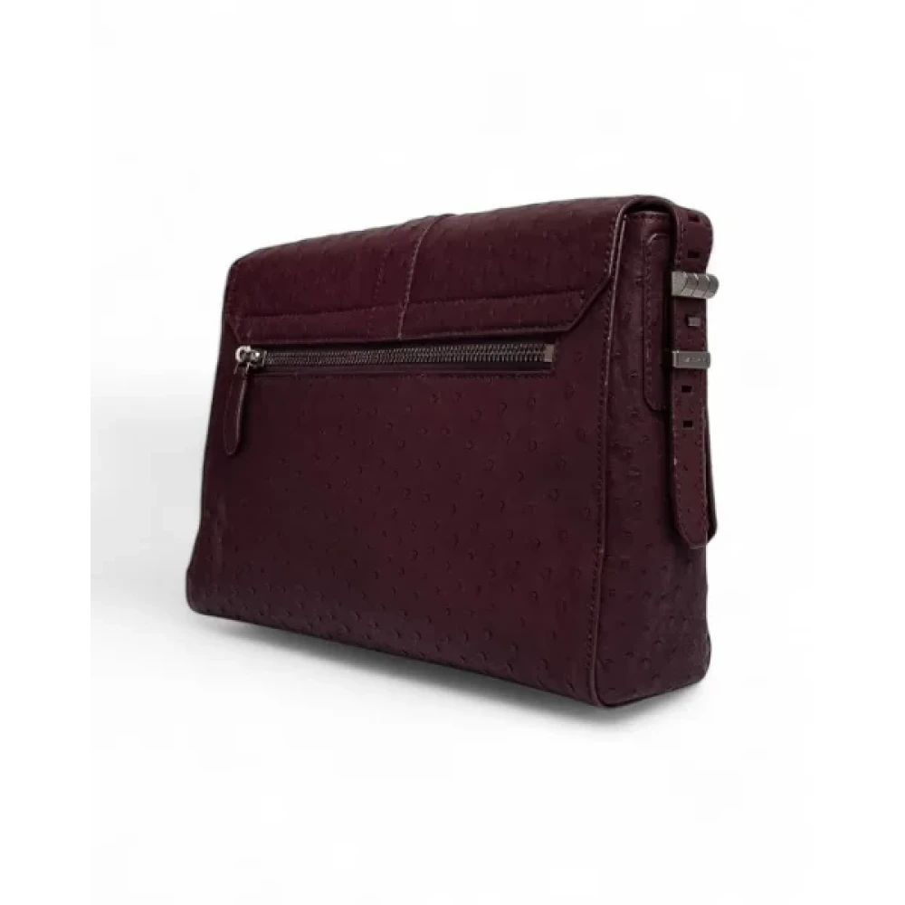 Bvlgari Vintage Pre-owned Leather crossbody-bags Purple Dames