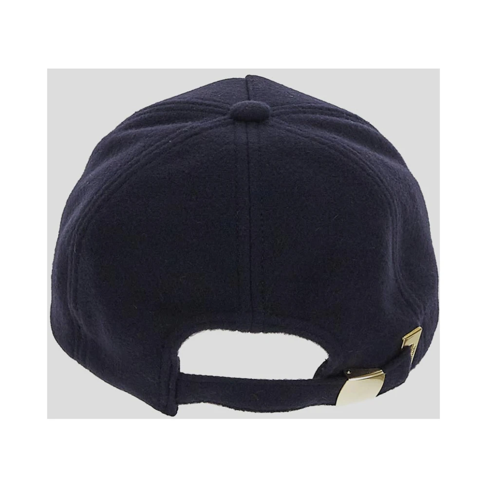 Balmain Polyester Logo Cap Blue Heren