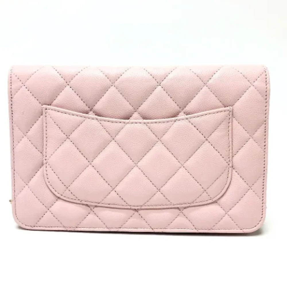 Chanel Vintage Pre-owned Leather chanel-bags Pink Dames