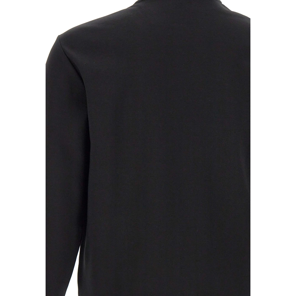 Emporio Armani EA7 Zwarte katoenen sweatshirt met rits Black Heren