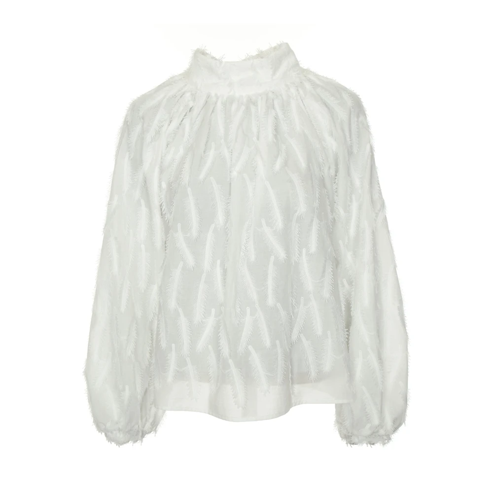 Drykorn Elegante Blouse met Ballonmouwen White Dames