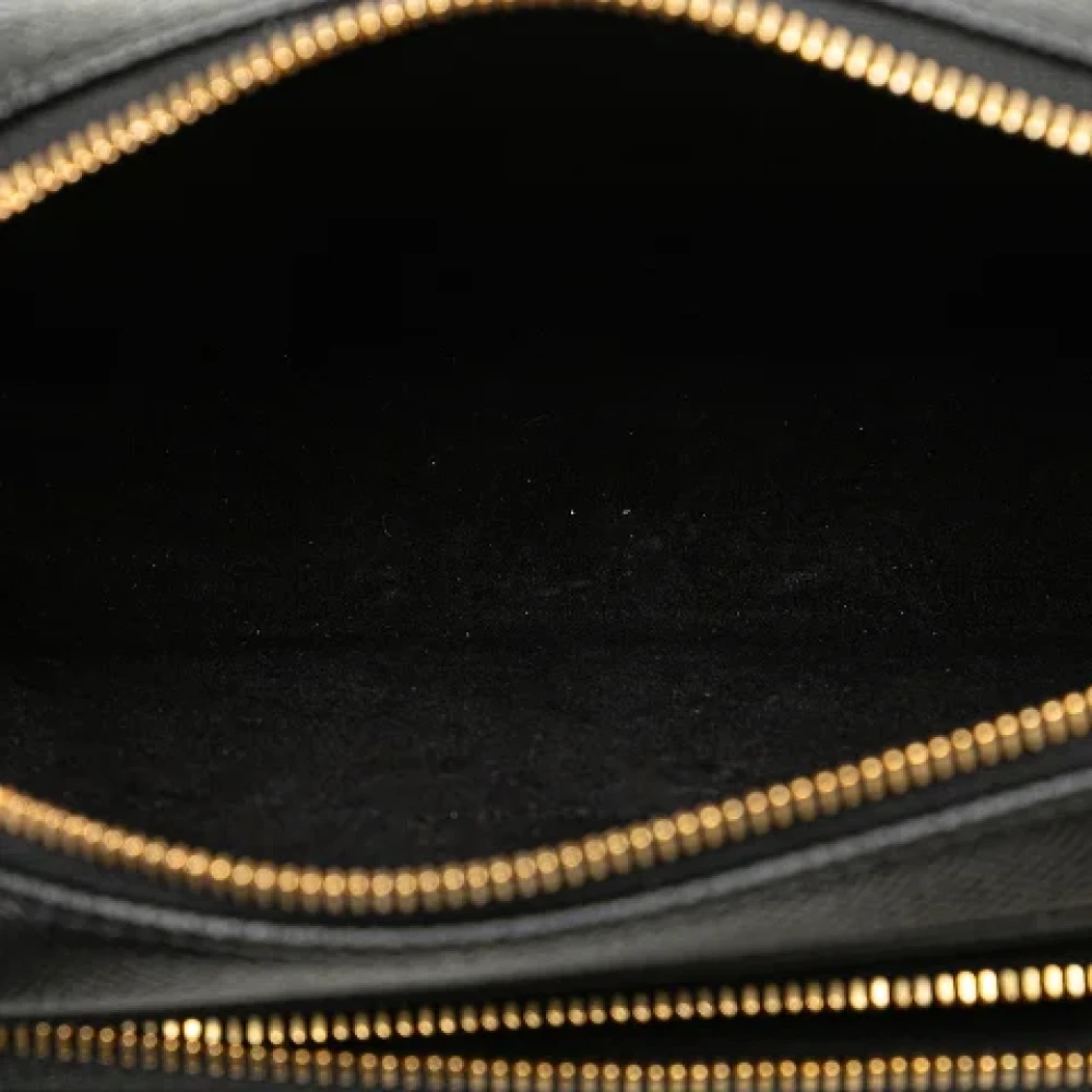 Dior Vintage Pre-owned Leather shoulder-bags Black Dames