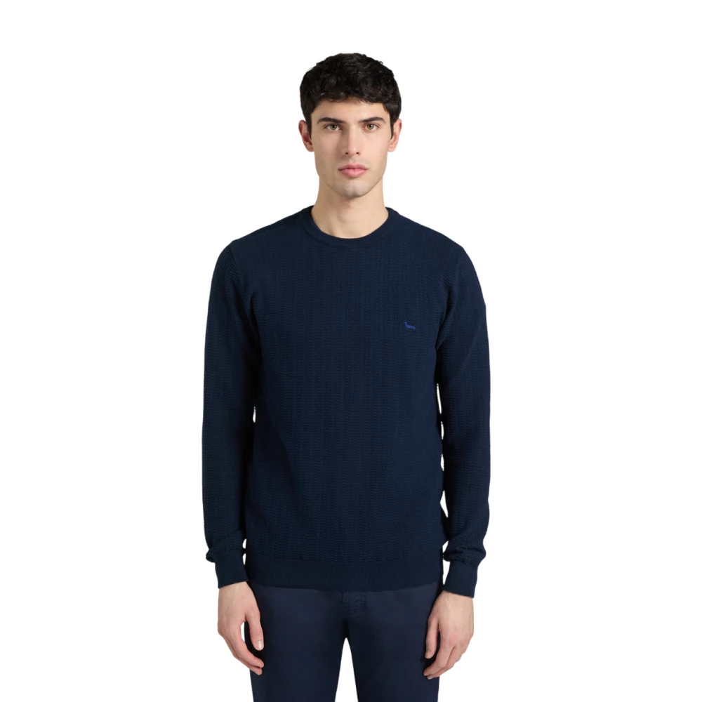 Harmont & Blaine Men's Blue Crewneck Jumper - Round-Neck Knitwear - 2XL - Knitwear