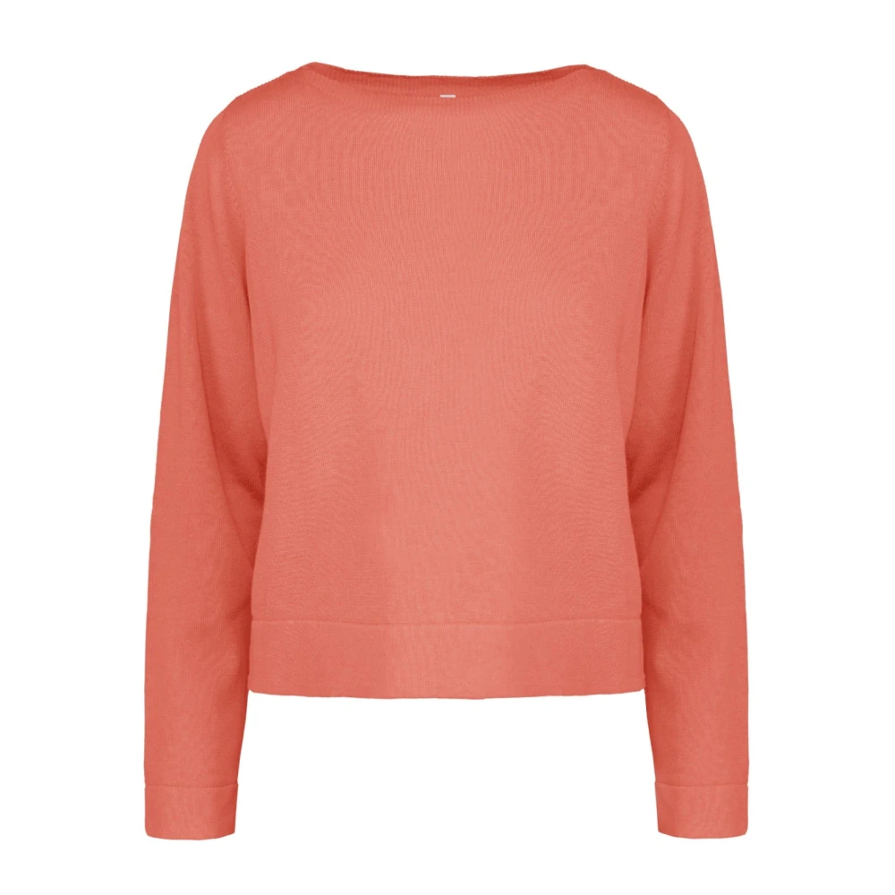 BomBoogie Boot hals linnen en katoenen top Red Dames