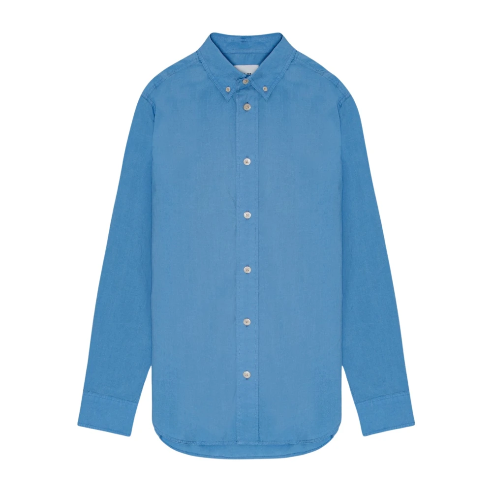 Nn07 Blauwe Jasper Button-Down Overhemd Blue Heren