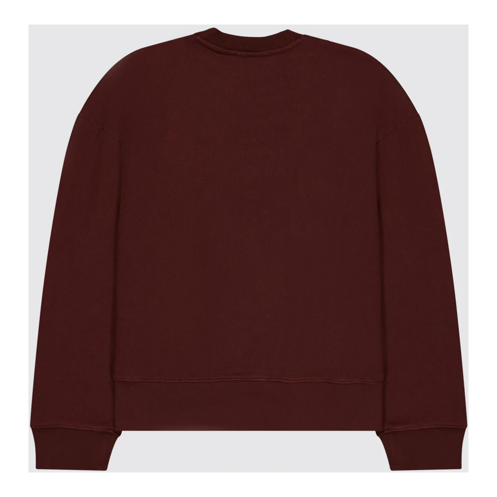 Laneus Geborduurde Katoenen Jersey Sweater Red Unisex