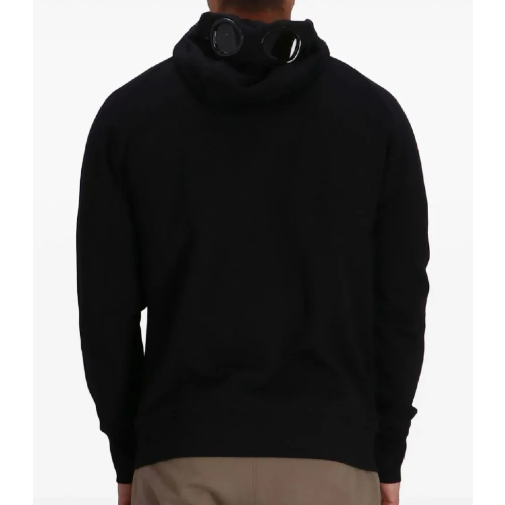 C.P. Company Zwarte capuchontrui stretchbreisel Black Heren