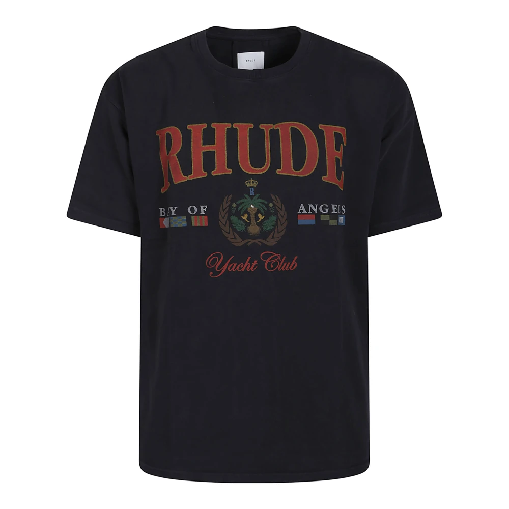 Rhude Bay of Angels Yacht T-Shirt Black Heren