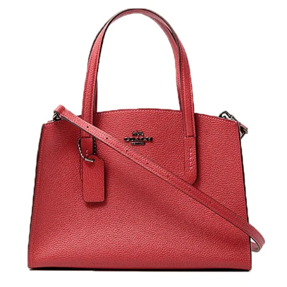 Coach Pre-owned Leather handbags Red Dames