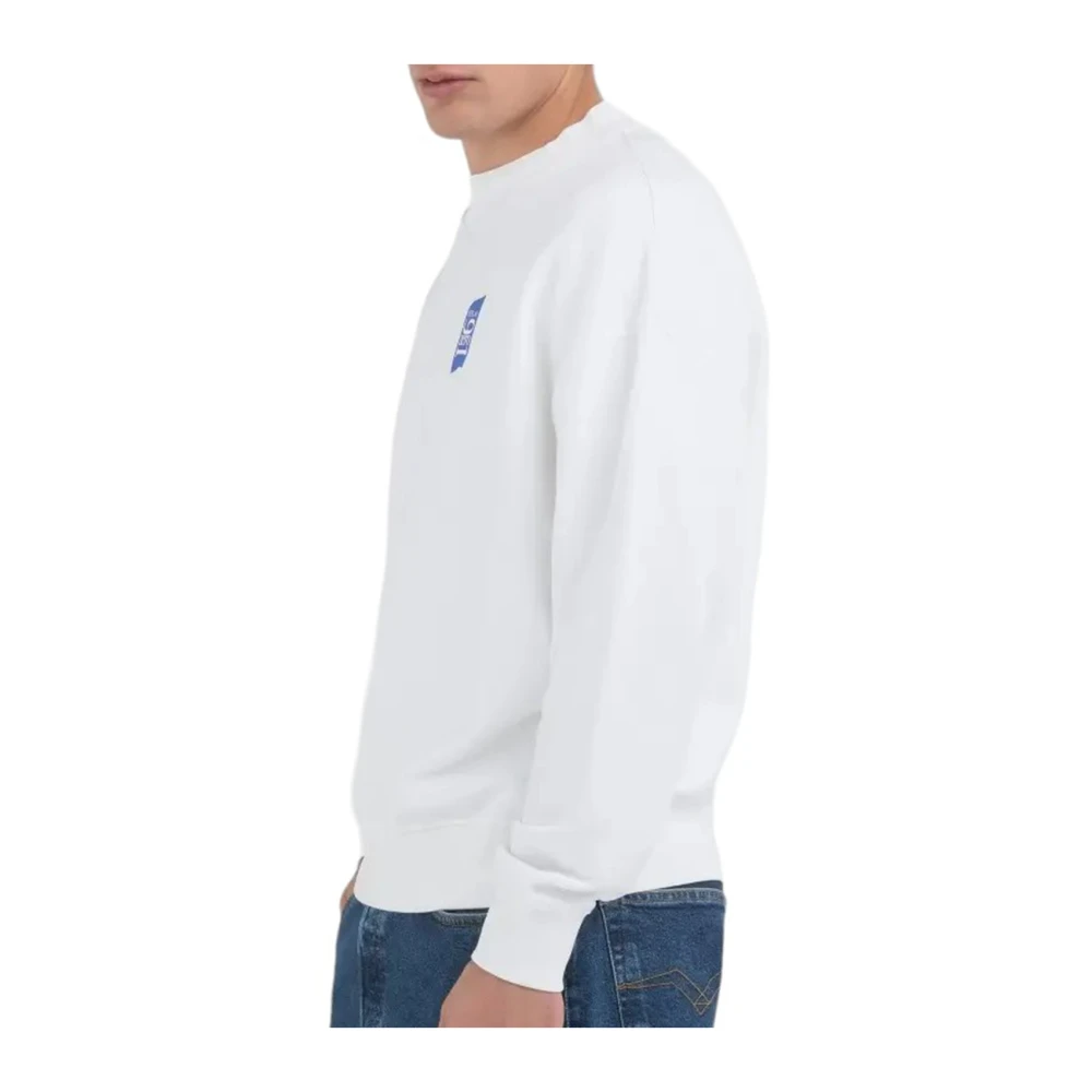Replay Off White Sweatshirt Elevate Casual Style White Heren