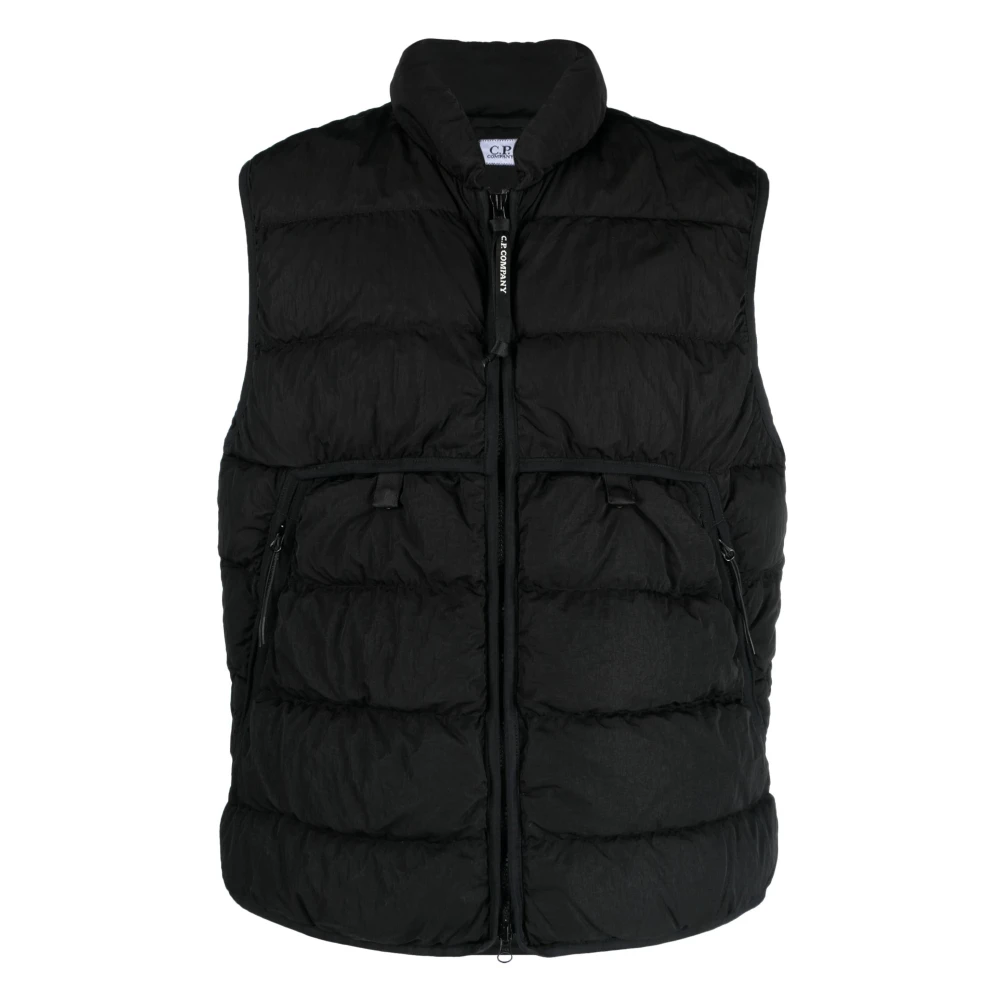C.P. Company Zwarte Gewatteerde Dons Gilet Black Heren