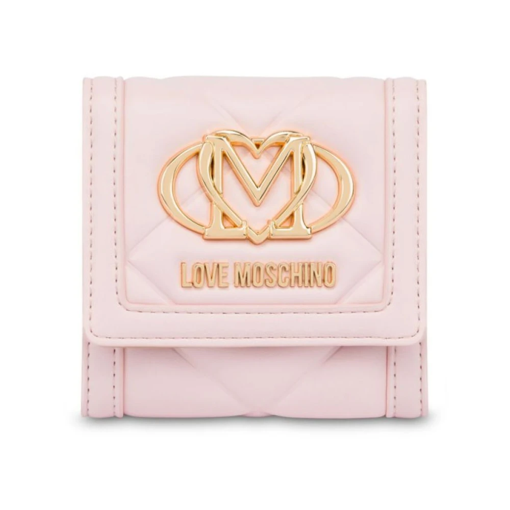 Love Moschino Snygga Plånböcker i Puderfärg Pink, Dam