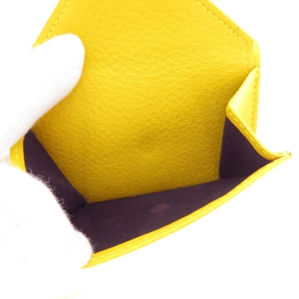 Balenciaga Vintage Pre-owned Leather wallets Yellow Dames