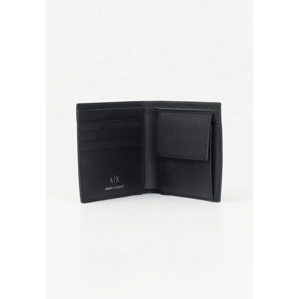Armani Exchange Eenvoudige Portemonnee met Kaartsleuven Black Heren