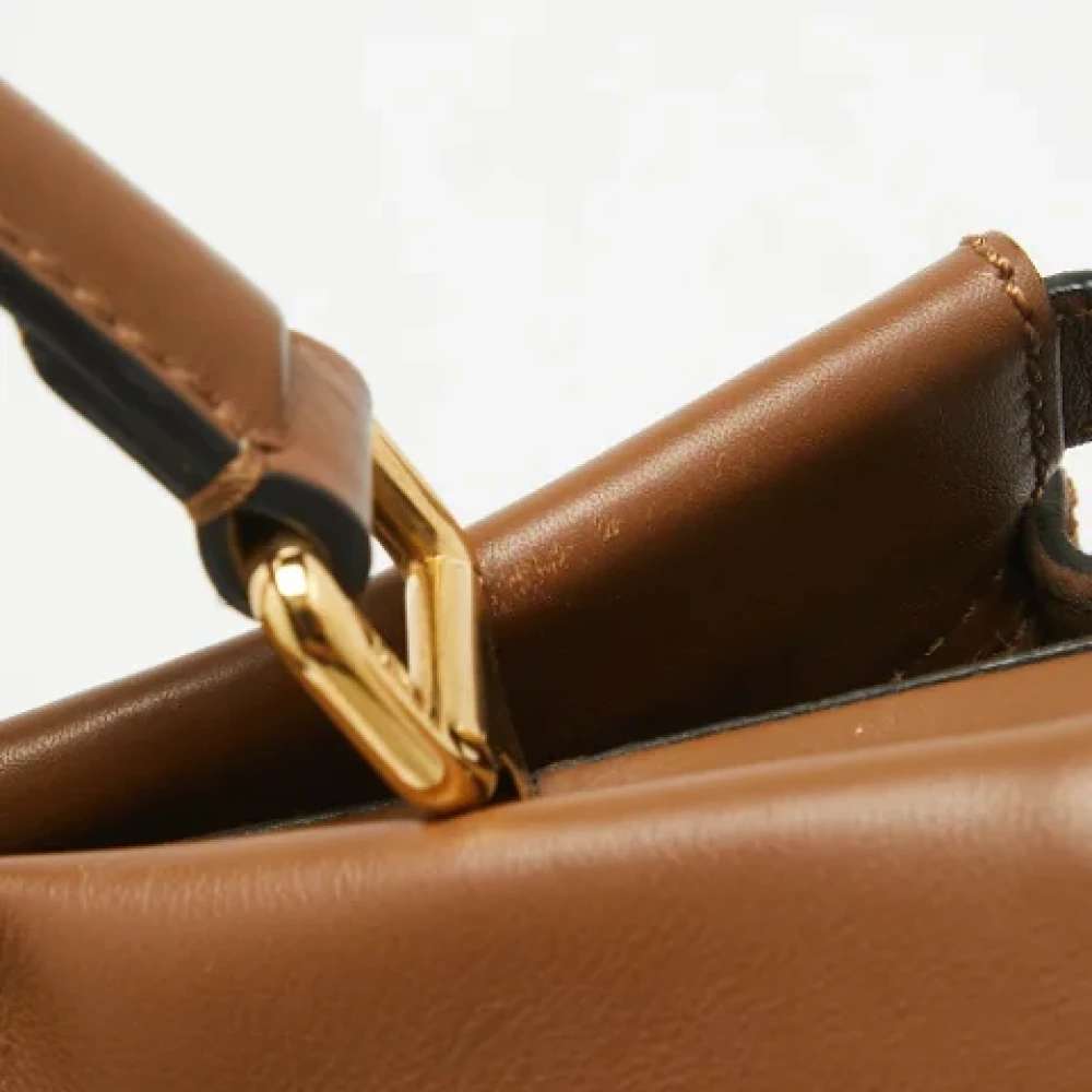 Fendi Vintage Pre-owned Leather handbags Brown Dames