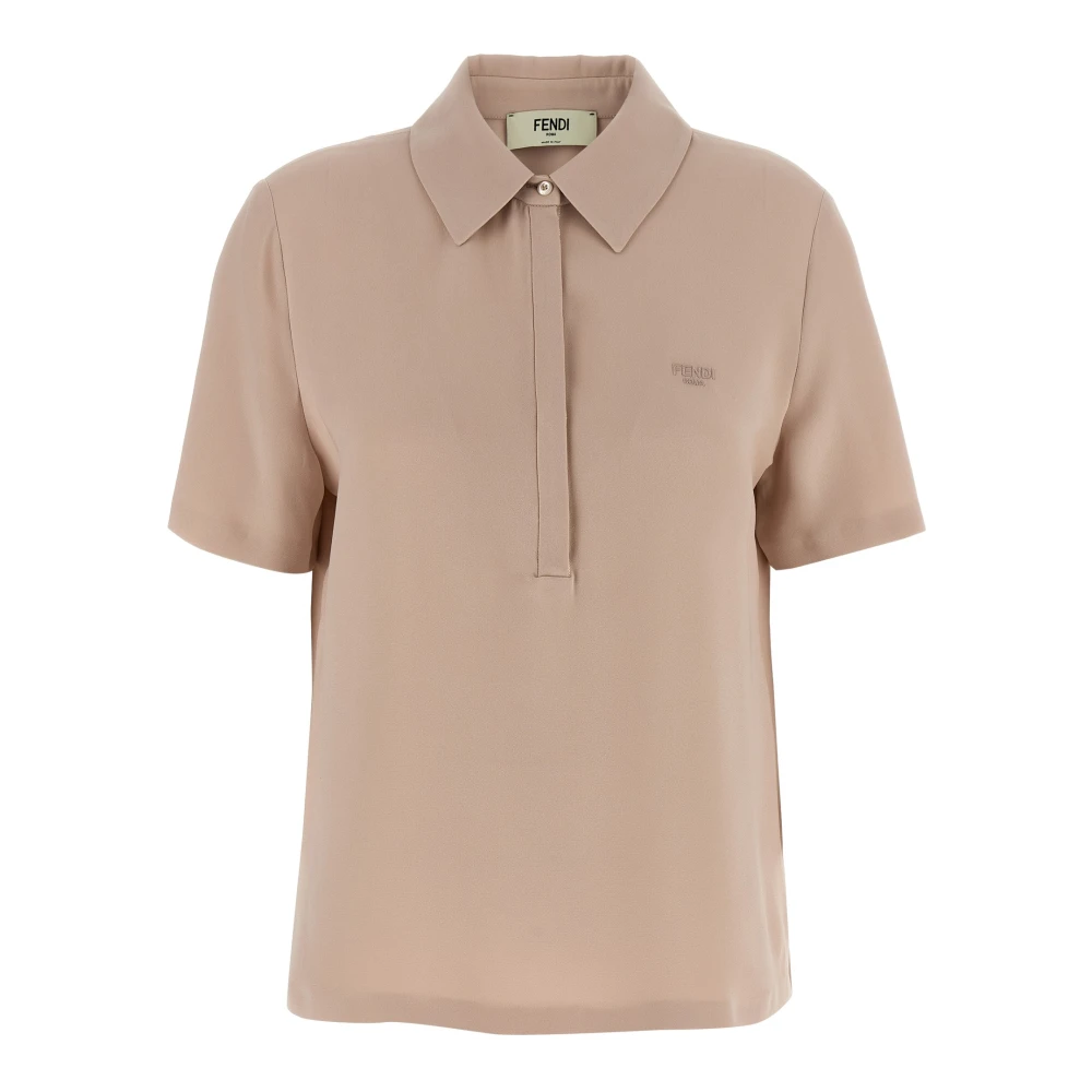 Fendi Women's Beige Polo Shirt - Polo Shirts - 2XS - Tops