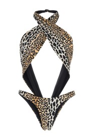 Costume da bagno in nylon stretchon stampato