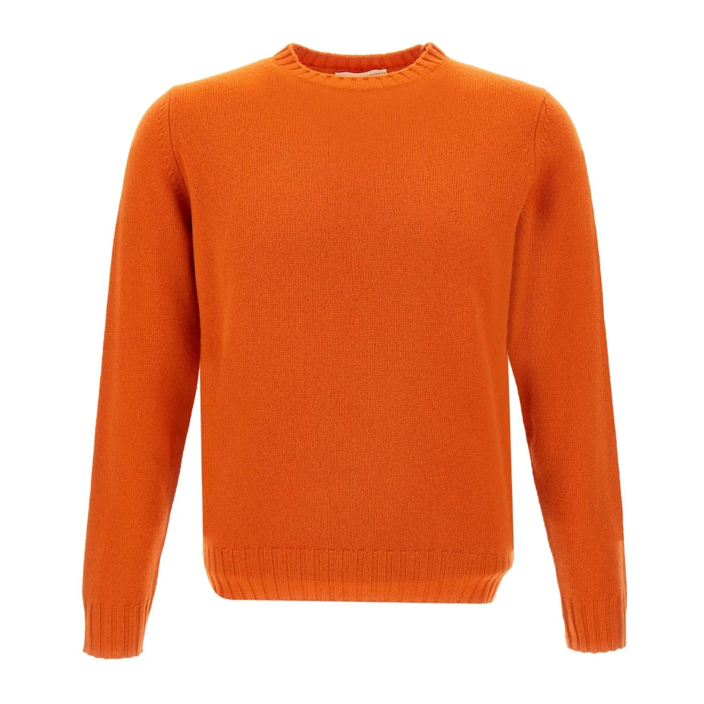 Filippo De Laurentiis Oranje Wol Kasjmier Crew Neck Trui Orange Heren