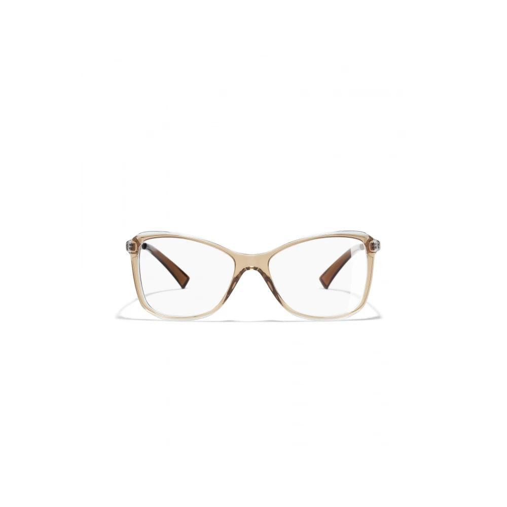 Chanel Stijlvolle Bril in Beige Acetaat & Metaal Beige Dames
