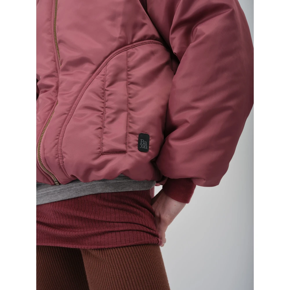 Bacon W Bomber Twill Dark Pink Dames