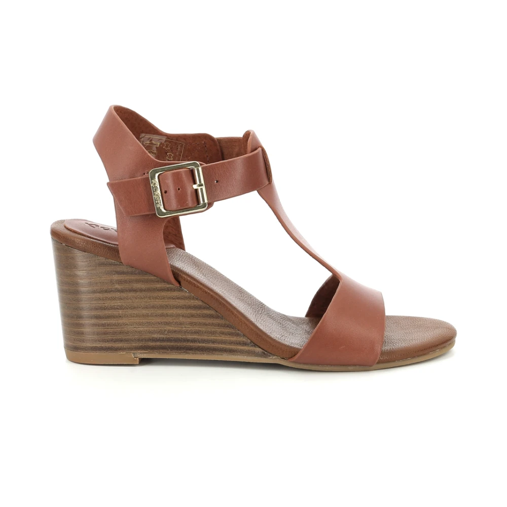 Kickers Alice platte sandalen voor dames, Lichtbruin, 39 EU