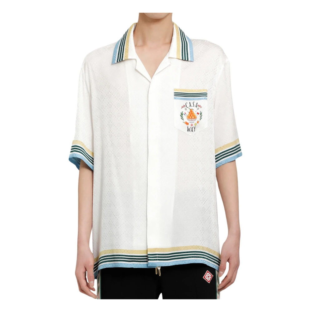 Casablanca Korte mouw Cubaanse kraag shirt Multicolor Heren