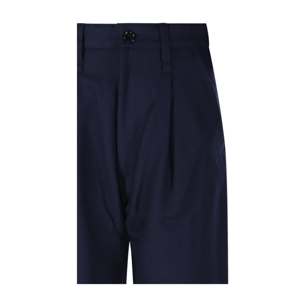 Ami Paris Navy Blue Cargo Broek Blue Dames